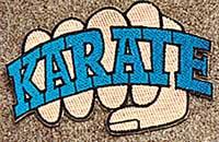 Blue Karate Punch Patch